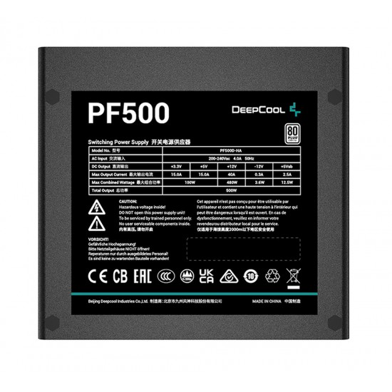 Deepcool PF500 500W 80+ PSU Deepcool PF500 500W 80+ PSU
